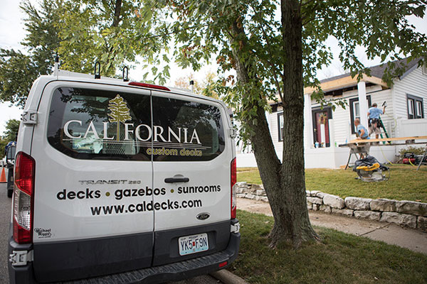 California Custom Decks Work Van