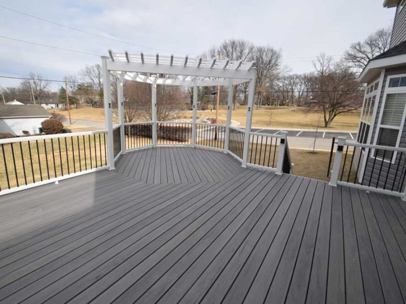 TimberTech Ashwood White Trex Railing White Vinyl Pergola Des Peres