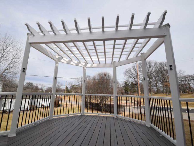 Shade Structure Pergola White Vinyl St. Louis