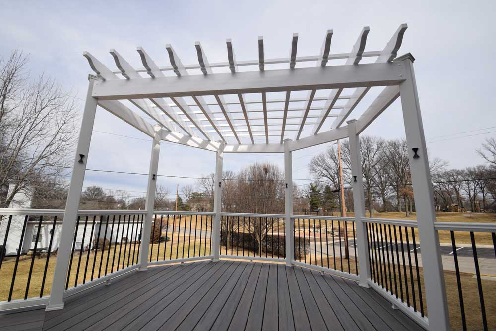 Shade Structure Pergola White Vinyl St. Louis