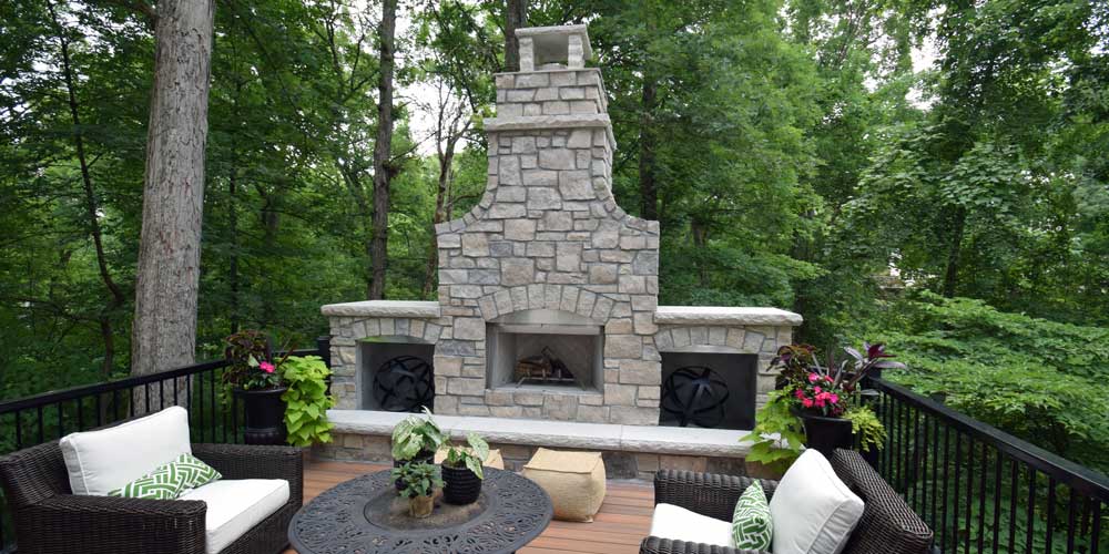 California Custom Decks Outdoor Fireplace