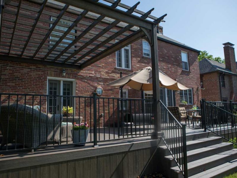 Stained Wood Pergola Square