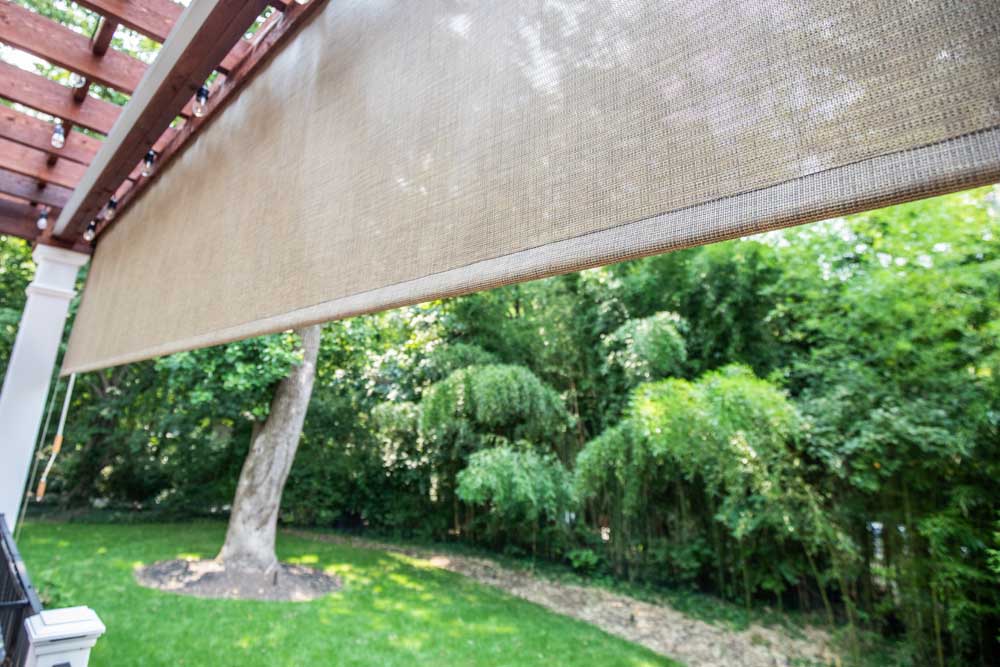 Fiberon Deck Cedar Pergola Stone Privacy Wall