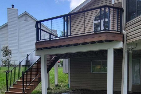 Open composite wood deck in Ballwin, MO