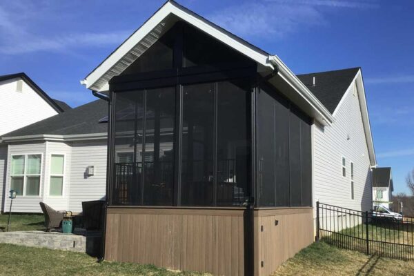 Three season room with storage underneath in Ballwin, MO
