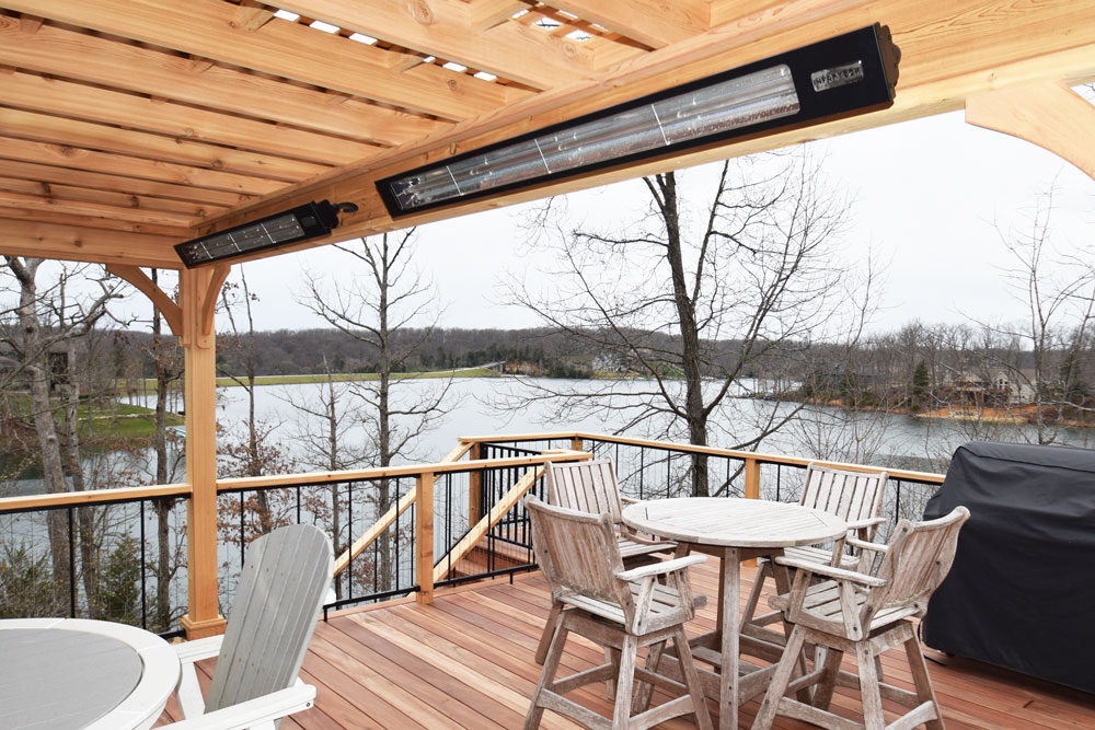 TigerDeck Hardwood Deck + Cedar Pergola in Innsbrook, Missouri