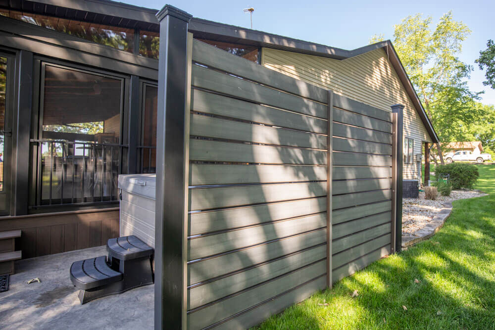 decorative deck privacy wall in Holiday Lake